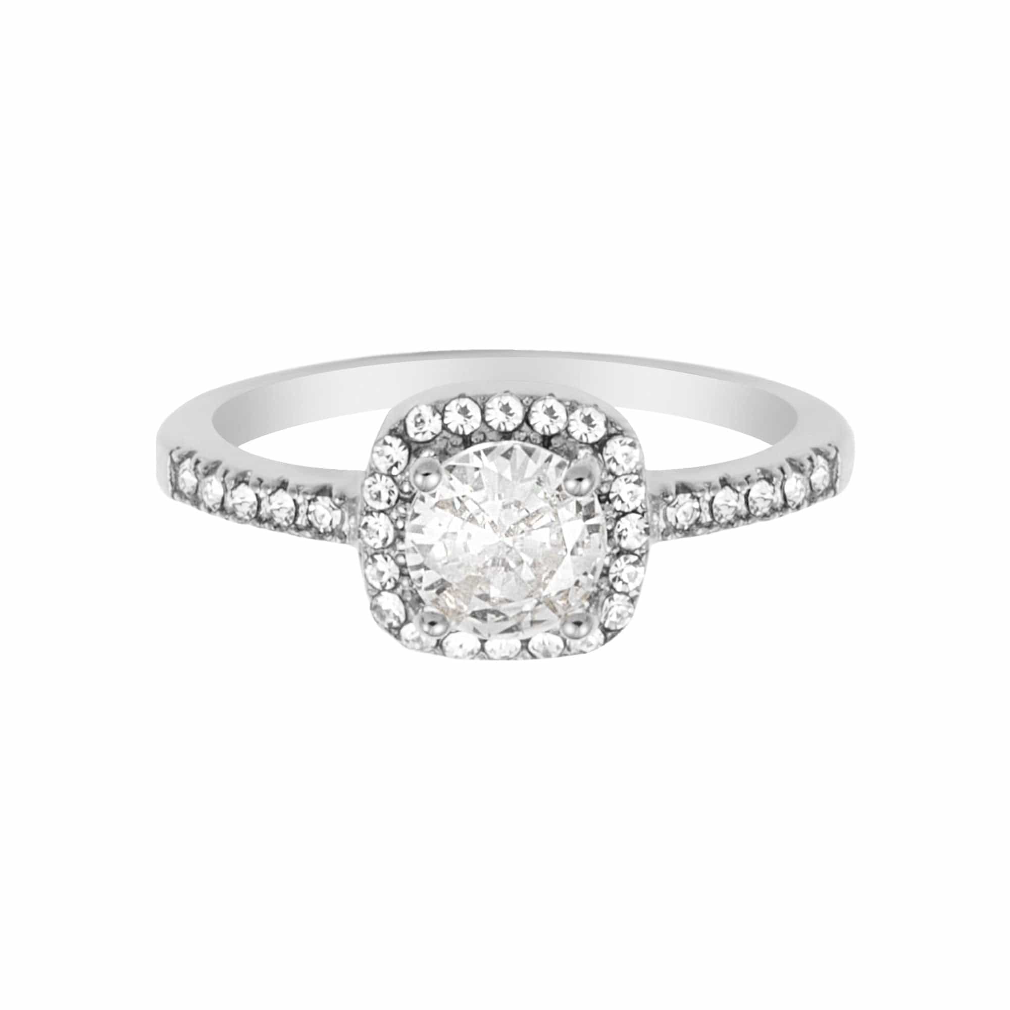 BohoMoon Stainless Steel Bejewelled Ring Silver / US 6 / UK L / EUR 51 (small)