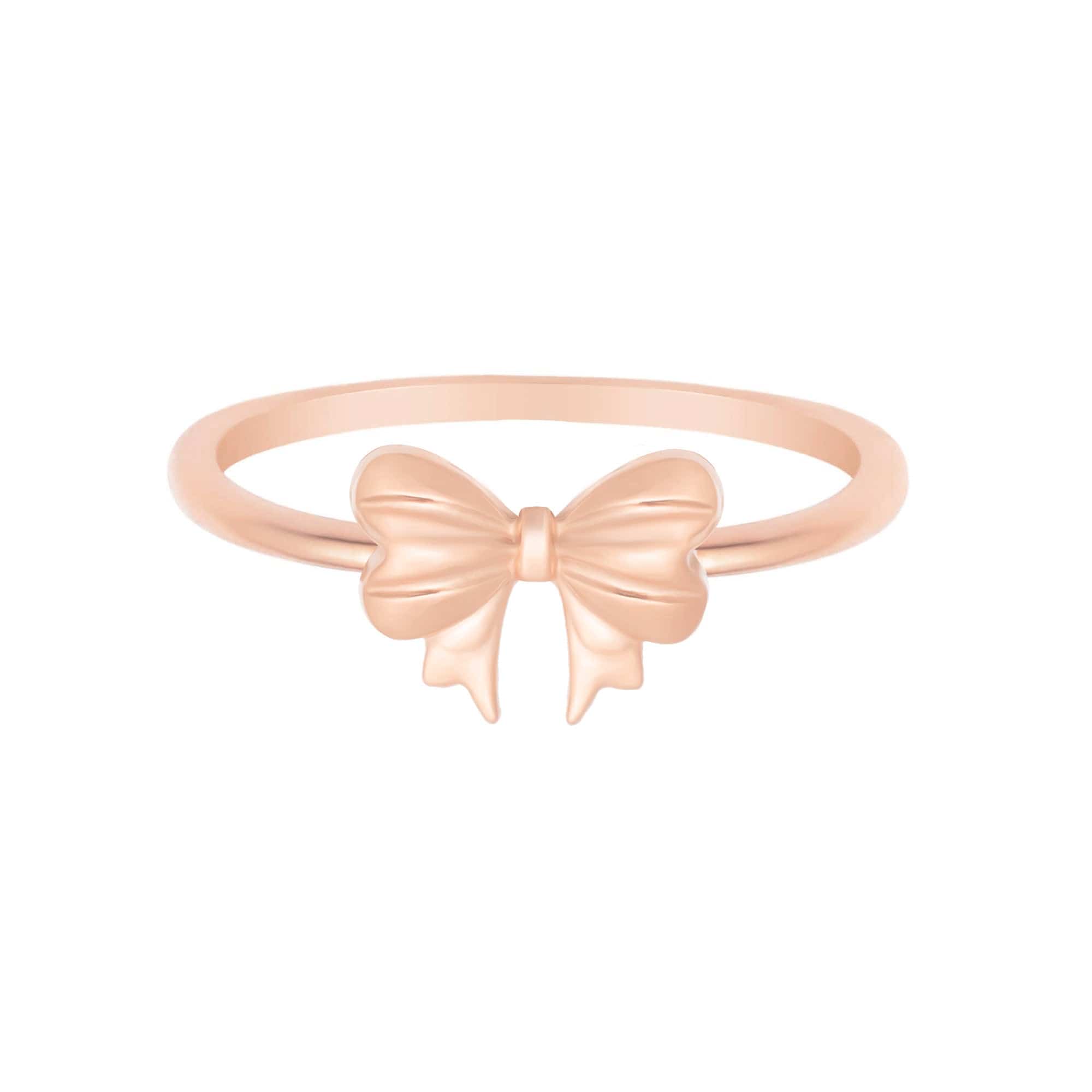 BohoMoon Stainless Steel Bow Ring Rose Gold / US 6 / UK L / EUR 51 (small)