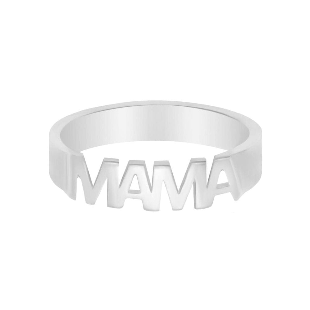 Bohomoon Stainless Steel Block Mama Ring