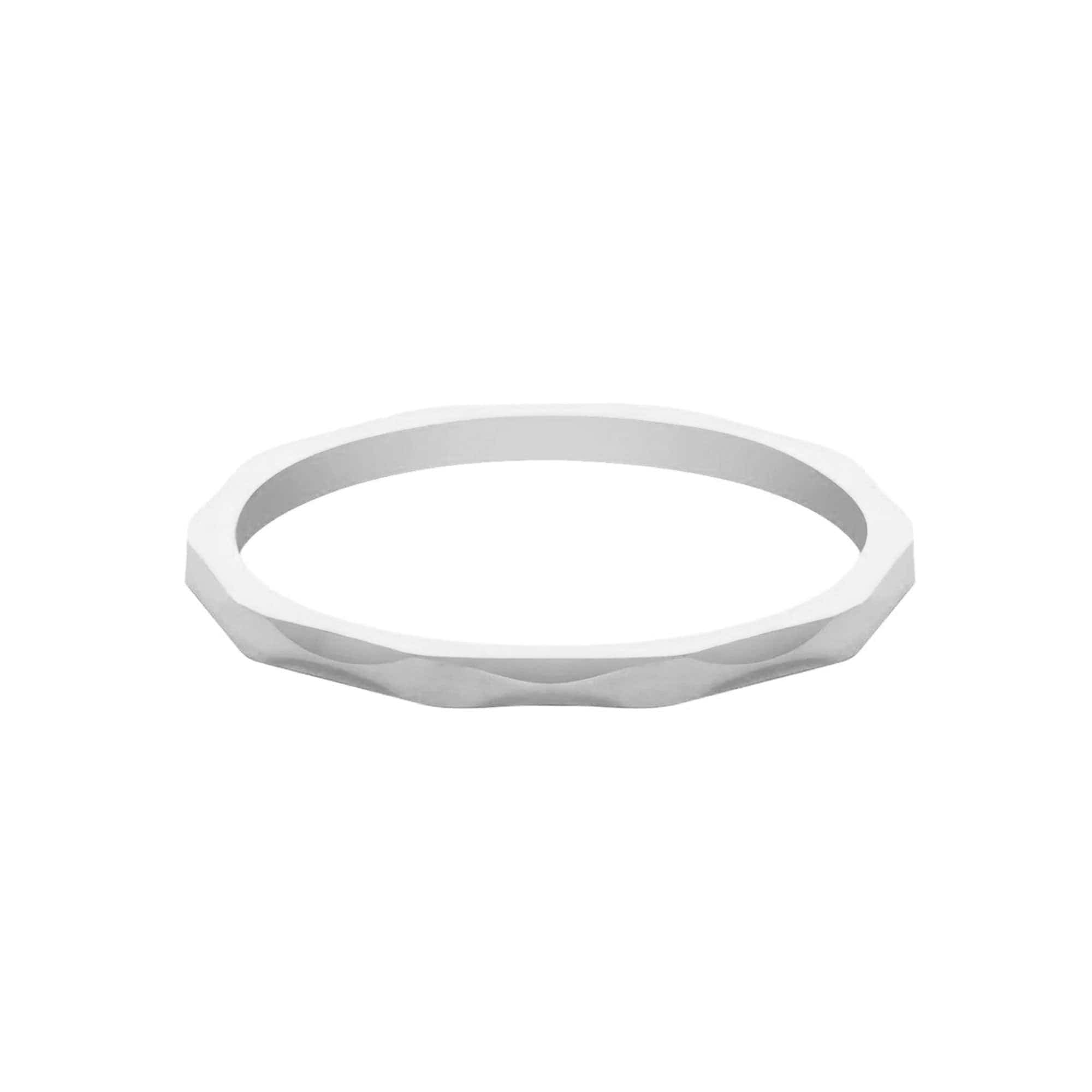 BohoMoon Stainless Steel Disco Ring Silver / US 3 / UK F / EUR 44 / (midi)