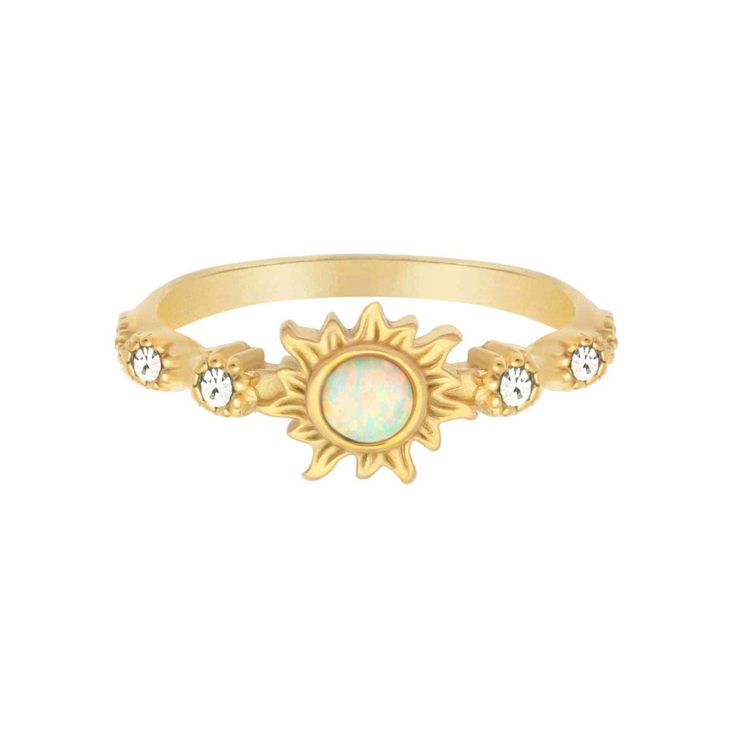 Bohomoon Stainless Steel Tranquil Opal Ring